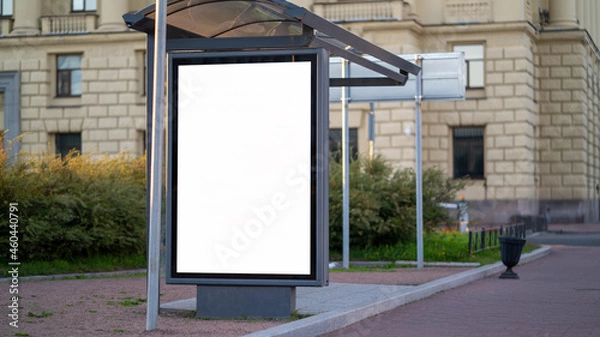 Fototapeta Billboard screen mocap in the city.