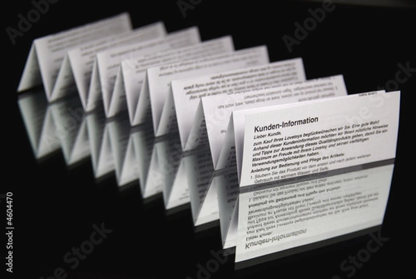 Fototapeta Customer information