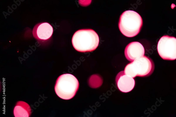 Obraz abstract christmas lights bokeh pink