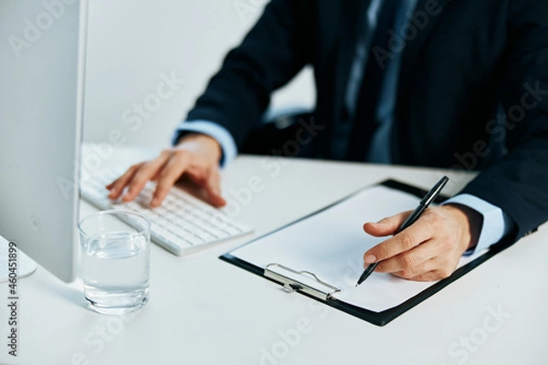 Fototapeta office manager work documents official