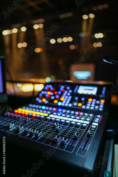 Fototapeta イベント会場のデジタルミキサー