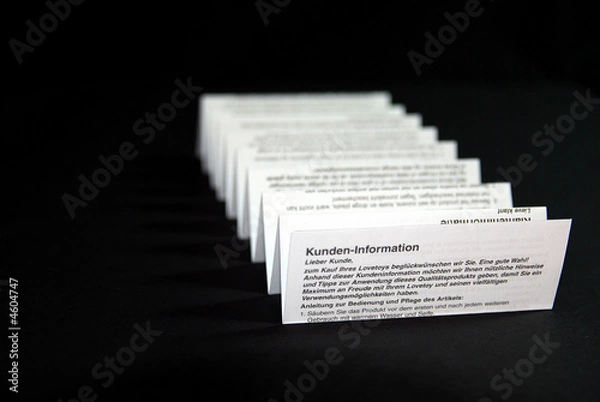 Fototapeta Customer information