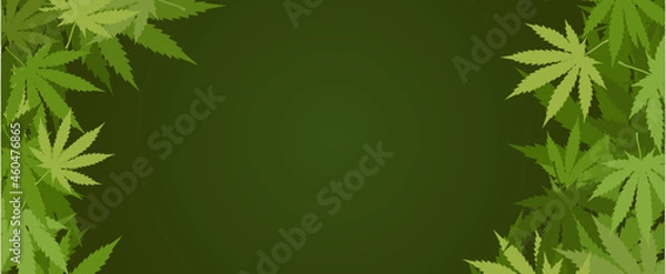 Obraz cannabis green frame