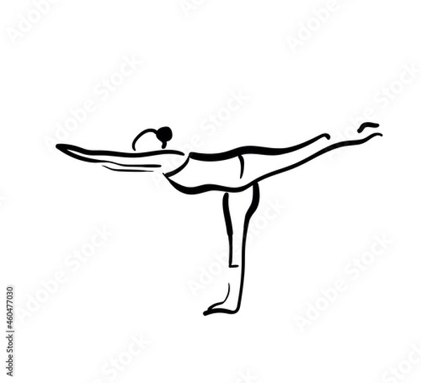 Obraz concise drawings depicting yoga poses