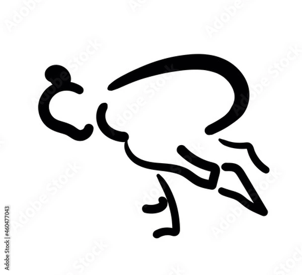 Obraz concise drawings depicting yoga poses