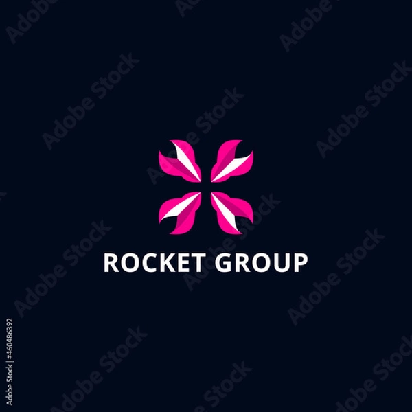 Obraz Rocket Group Unity Logo design
