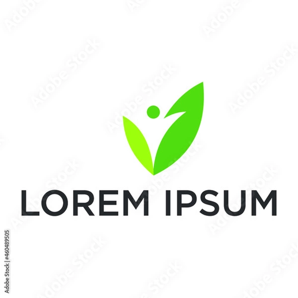 Obraz People leaf logo design