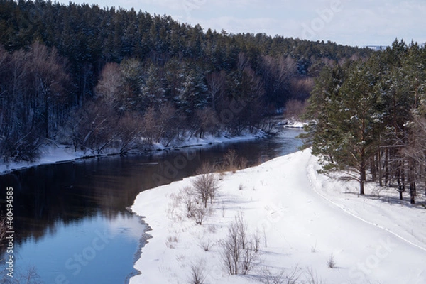 Fototapeta river in winter