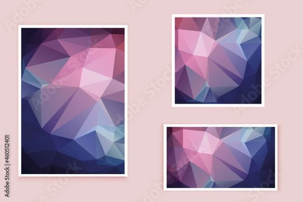 Fototapeta abstract textured polygonal background vector. Blurry triangle design. The pattern can be used for the background.	