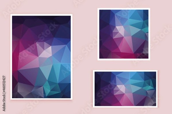 Fototapeta abstract textured polygonal background vector. Blurry triangle design. The pattern can be used for the background.	