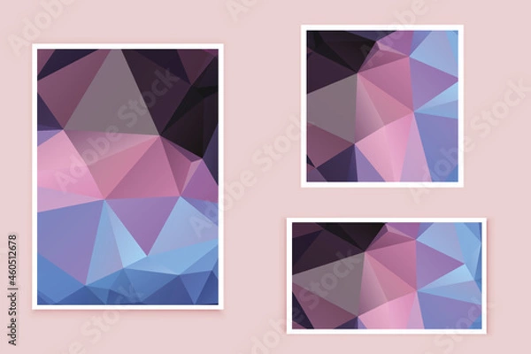 Obraz abstract textured polygonal background vector. Blurry triangle design. The pattern can be used for the background.	