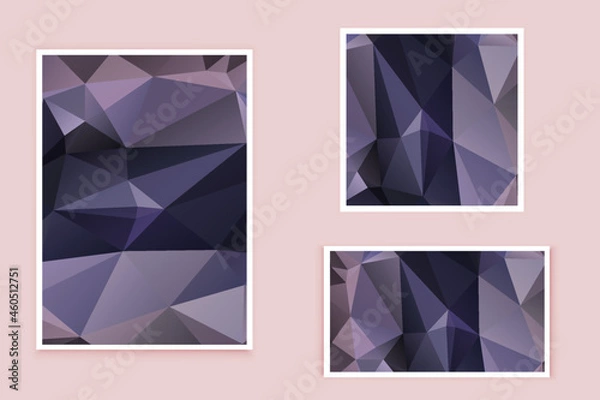 Obraz abstract textured polygonal background vector. Blurry triangle design. The pattern can be used for the background.	