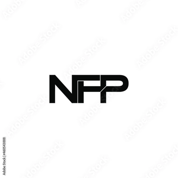 Fototapeta nfp initial letter monogram logo design