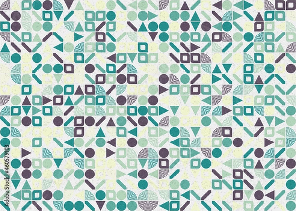 Fototapeta Abstract Geometric Pattern generative computational art illustration