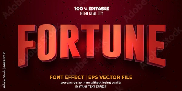 Obraz editable font effect. fortune text style