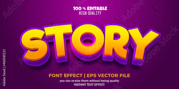 Obraz editable font effect. story text style