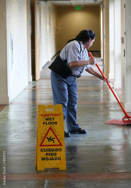 Obraz janitor mopping