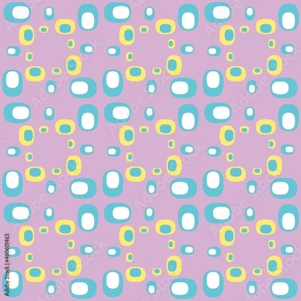 Fototapeta Rounded abstract seamless pattern - accent for any surfaces.
