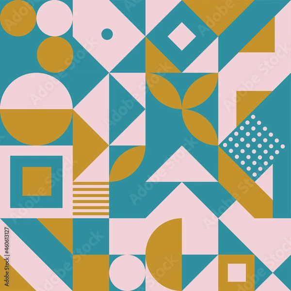 Fototapeta Geometry is a minimalist artwork poster with a simple shape. Scandinavian style design. Bright modern style. You can use it for your own design.