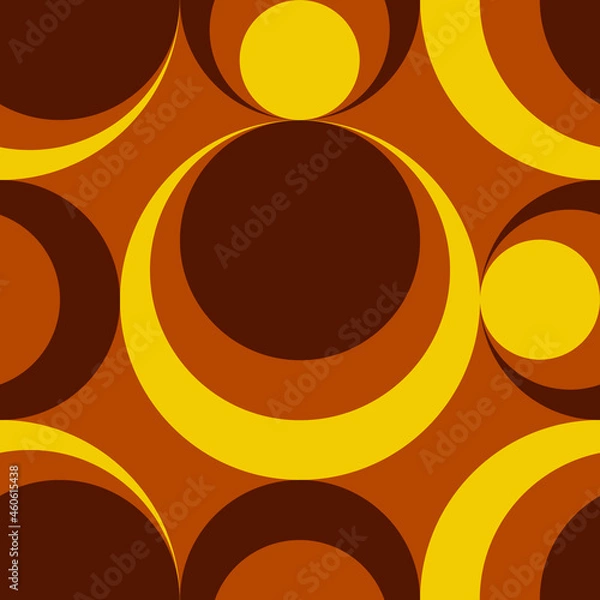 Obraz Seamless retro pattern of circles vector