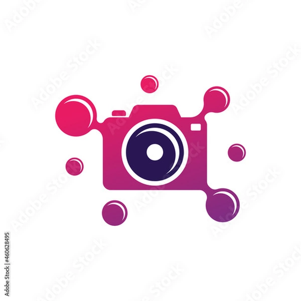 Obraz Dots digital camera photography logo template design