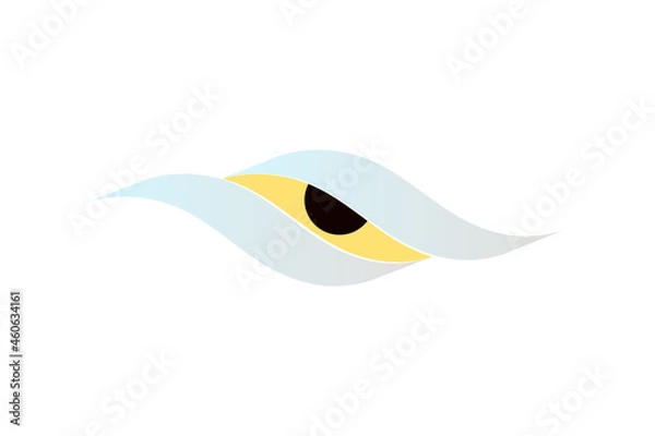 Fototapeta logo with an illustration of a mature eagle in a wave pattern