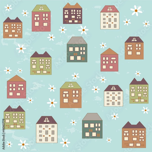 Fototapeta Houses pattern