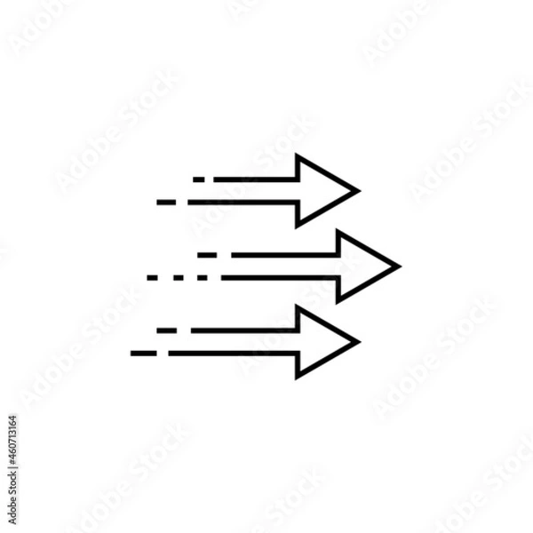 Fototapeta Three forward arrows icon in Transition set