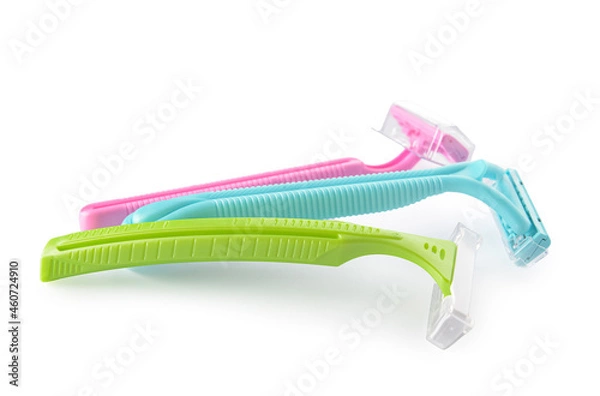 Fototapeta Different razors on white background