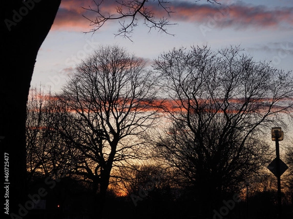 Obraz sunset in the city