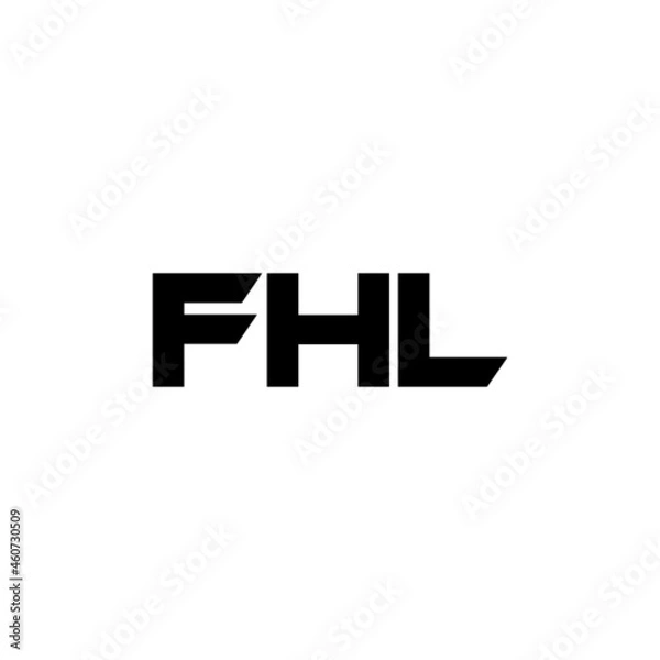 Fototapeta FHL letter logo design with white background in illustrator, vector logo modern alphabet font overlap style. calligraphy designs for logo, Poster, Invitation, etc.