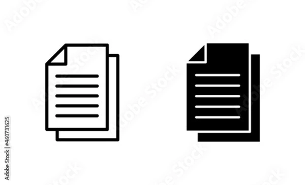 Fototapeta Document icons set. Paper sign and symbol. File Icon