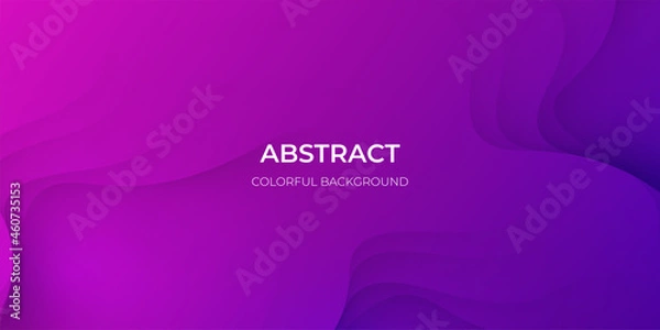 Fototapeta Abstract purple geometric background. Wavy geometric background. Trendy gradient shapes composition Paper cut style design. - Vector