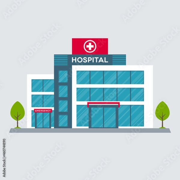 Obraz Medical Center Hospital Building Vector Design