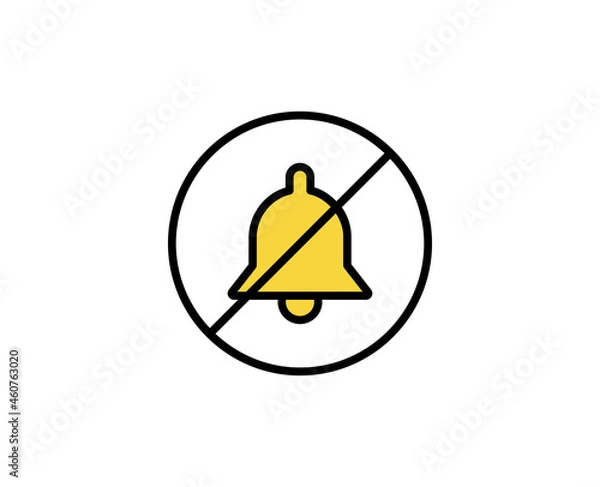 Fototapeta Bell line icon. High quality outline symbol for web design or mobile app. Thin line sign for design logo. Color outline pictogram on white background