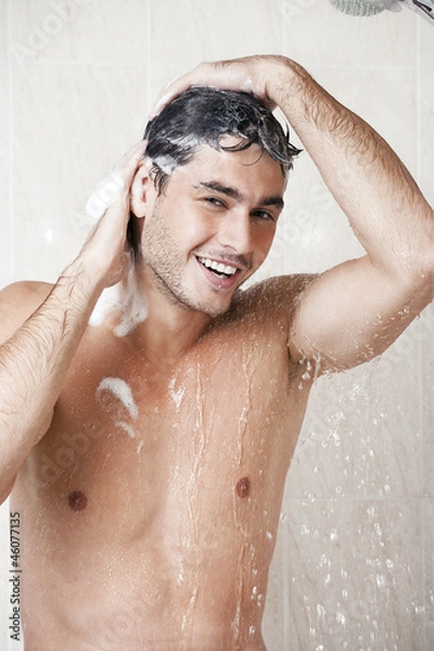Obraz Handsome man in shower