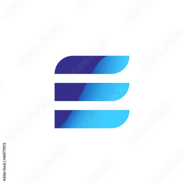 Fototapeta E letter modern logo