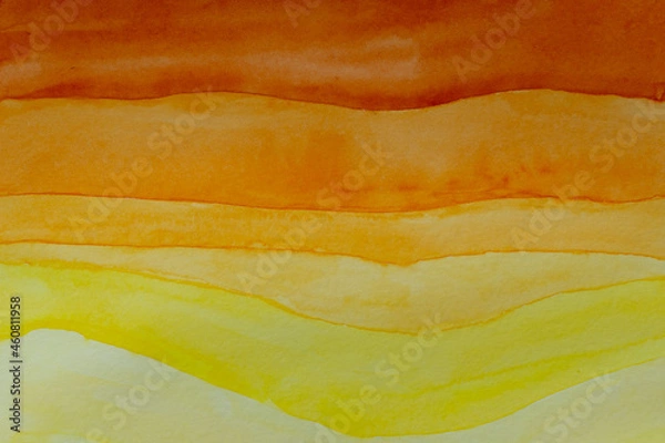 Fototapeta Watercolor orange background, layers of different density.