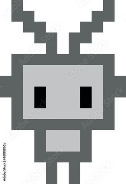 Fototapeta robot pixel art. vector illustration.
