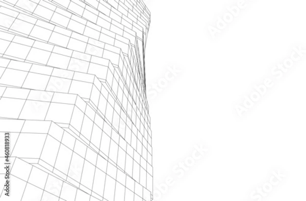 Obraz vector illustration of abstract architecture 3d 