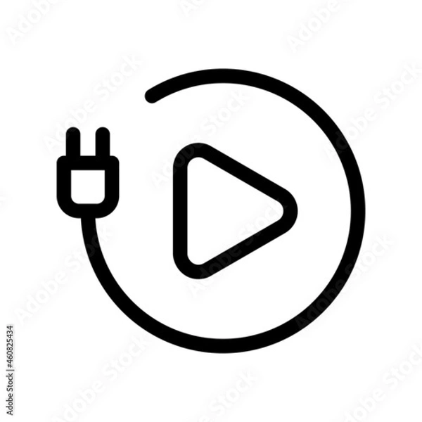 Obraz Plug And Play Outline Vector Icon Design