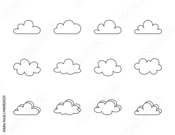Fototapeta Weather icons for print, web or mobile app. Mega pack of colored weather icons. All icons for weather with sample usage. 100% vector, eps 10.