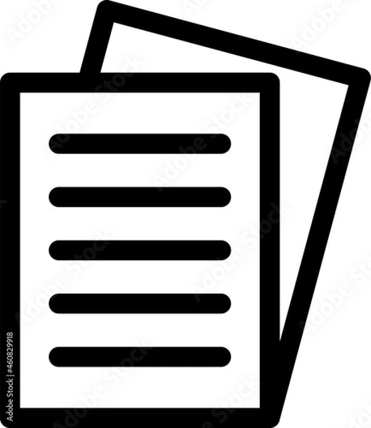 Obraz  White Paper Outline Vector Icon Design