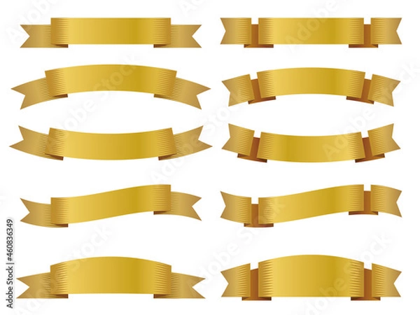 Obraz 基本のリボンセット　ゴールド