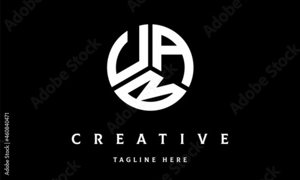 Fototapeta UAB circle three letter logo