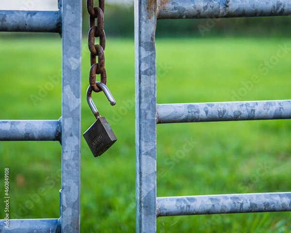 Obraz padlock on fence