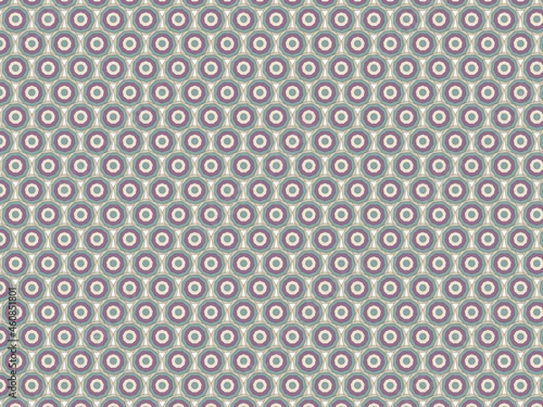 Obraz pattern with polygon shapes in vintage colours, background seamless, circles