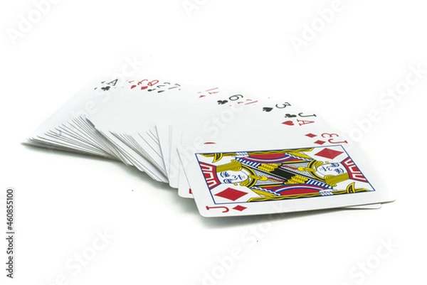 Obraz Stack of playing cards isolated