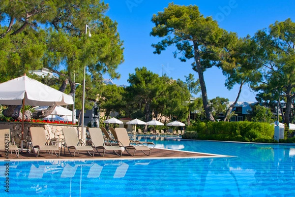 Fototapeta Swimming pool in Turkey