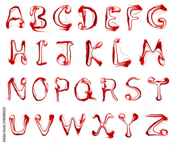 Obraz Alphabet fumée rouge